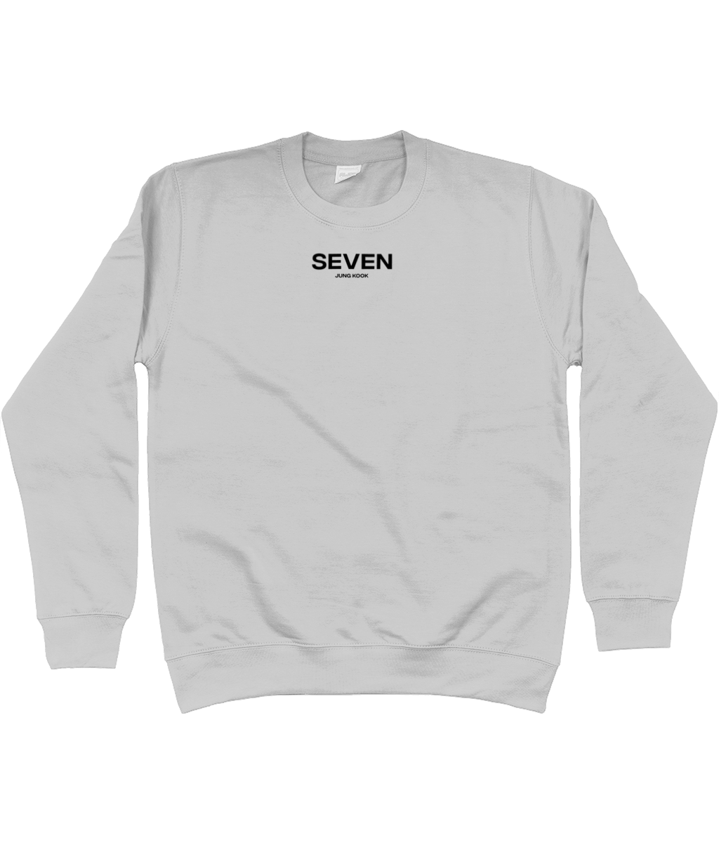 THE TREND COLLECTION - 'Seven' Jung Kook & BTS Inspired Unisex Sweatshirt (Black Font) - Scene Stealers