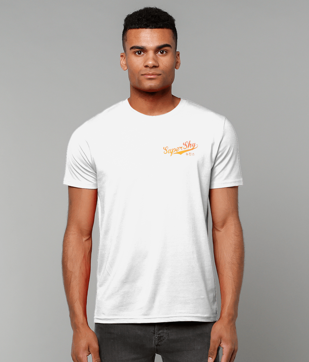 THE TREND COLLECTION - 'Super Shy' New Jeans SuperDry Inspired Unisex T-Shirt - Orange Gradient - Scene Stealers